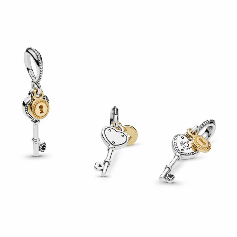 Pandora Key to My Heart Dangle Charm Clearance NZ, Two Tone (761409-JMZ)